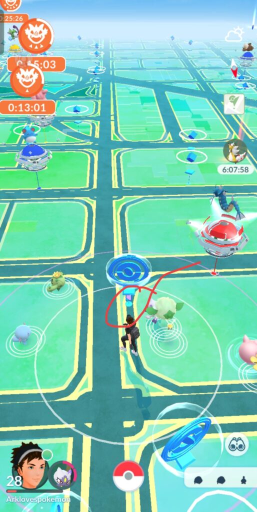 What does the purple thingy mean?