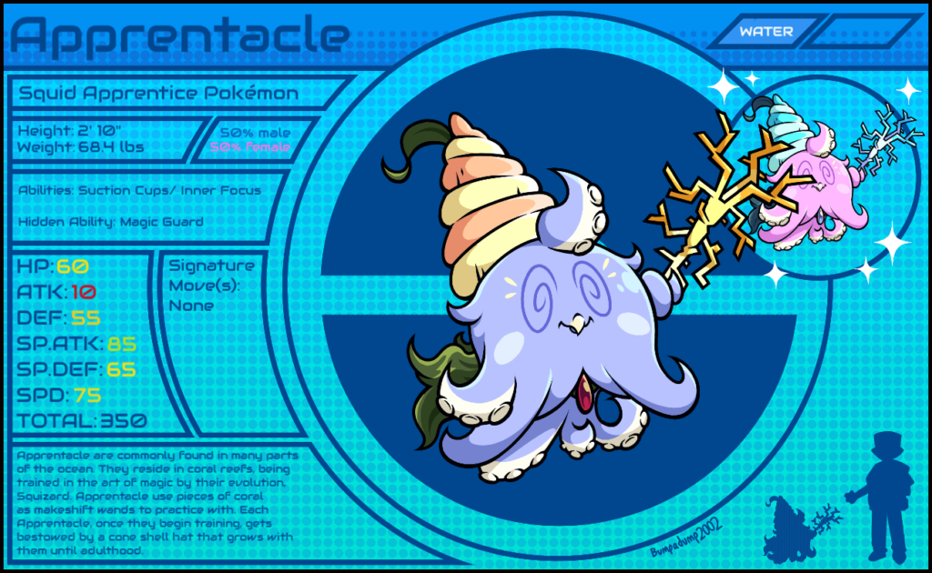 Meet Apprentacle, The Squid Apprentice Pokémon!