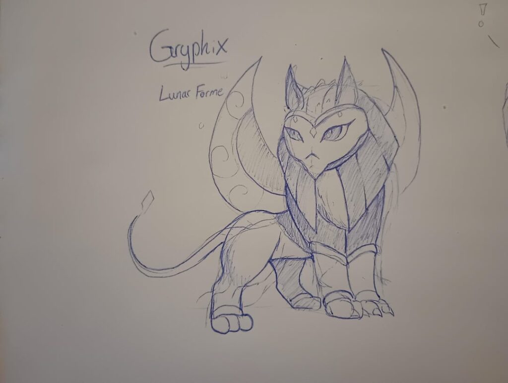 Gryphix (Lunar Forme) - The Griffin Fakemon