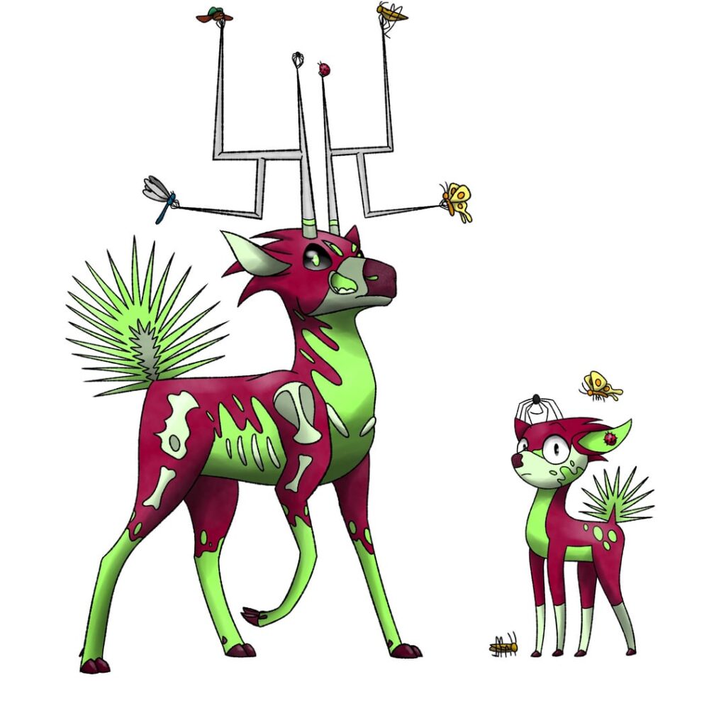 Nameless deer Fakémon I made with a TikTok promt