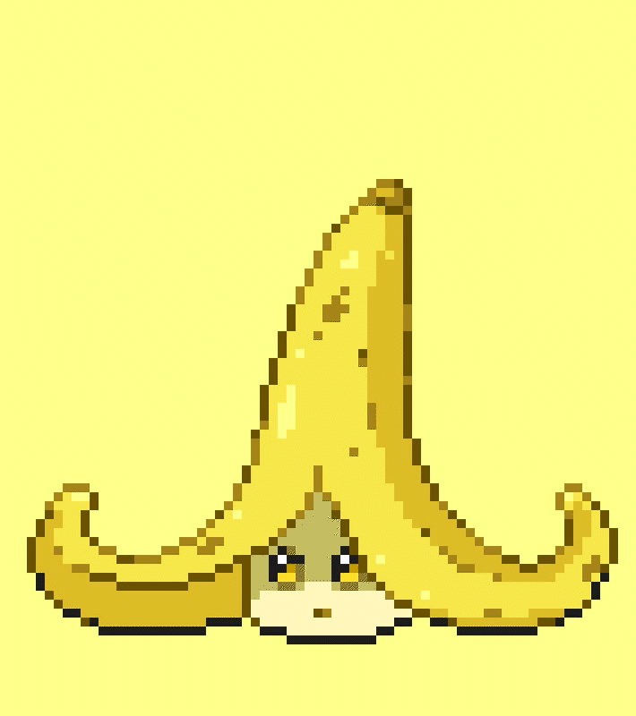 Here's Kalipeel, the shy banana Pokémon!