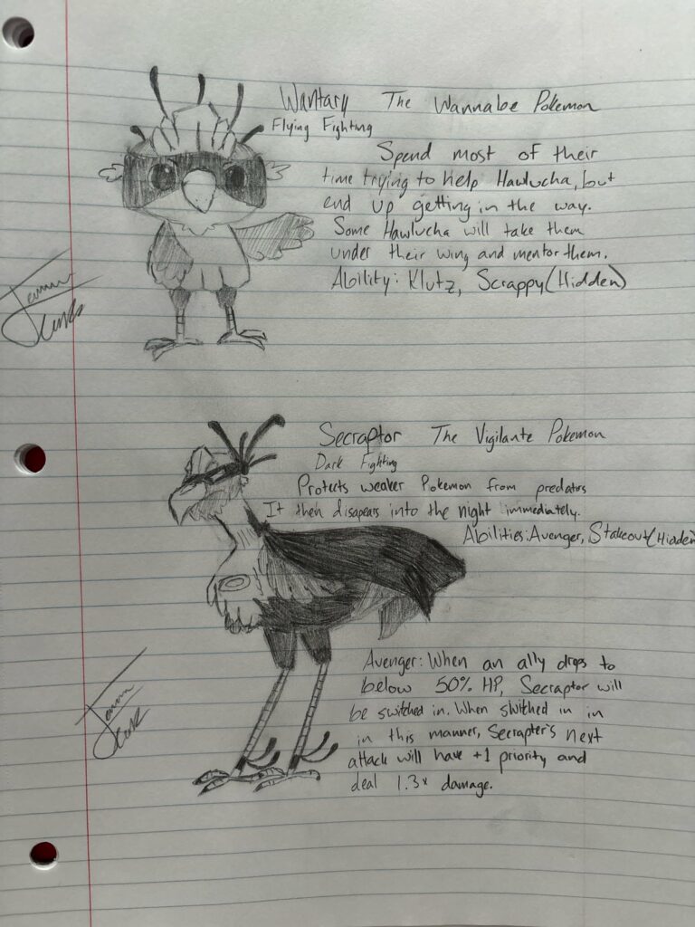 New Pokemon idea based on Secretary Birds! (OC)