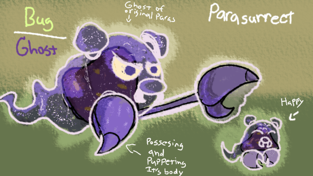 Made an Evolution for Parasect called Parasurrect. It's what occurs when Paras' soul re-possess it's body.