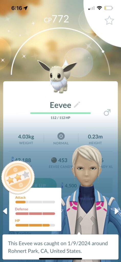 Shiny eevee woohoo