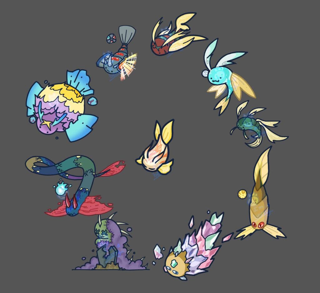 A fish variant of eevee but for the physical types, or whatever they're called