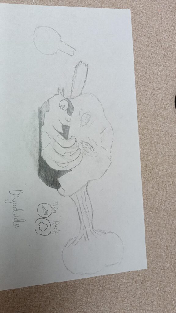 I had an idea of a hiding bird pokemon so I did my first ever drawn out design.