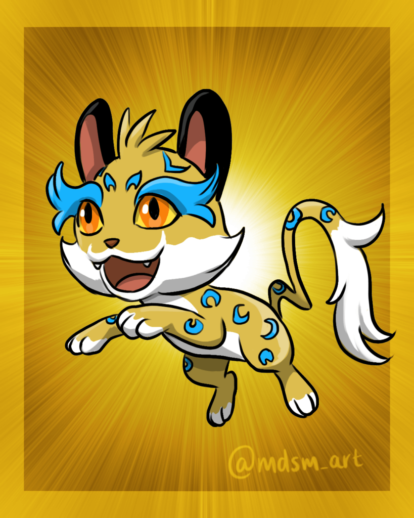 [OC] Loosely based on an Ocelot. I need name and type suggestions for it.