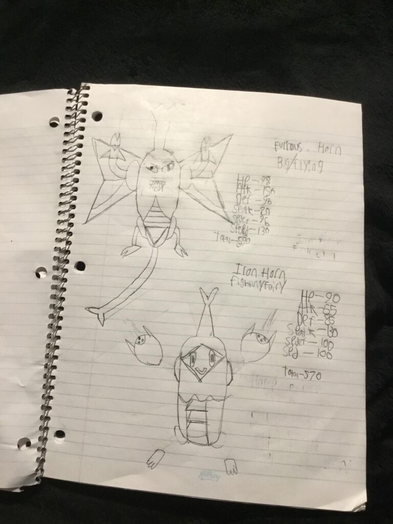Am I cooking with these past and future heracross pardoxes? Apart from the hideous drawing and writing I think they’re pretty cool