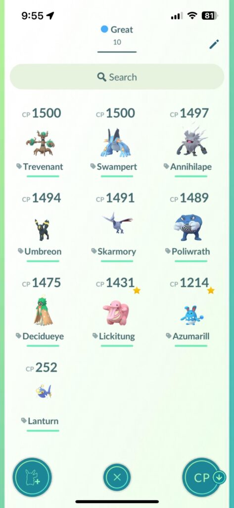 Great league team advice