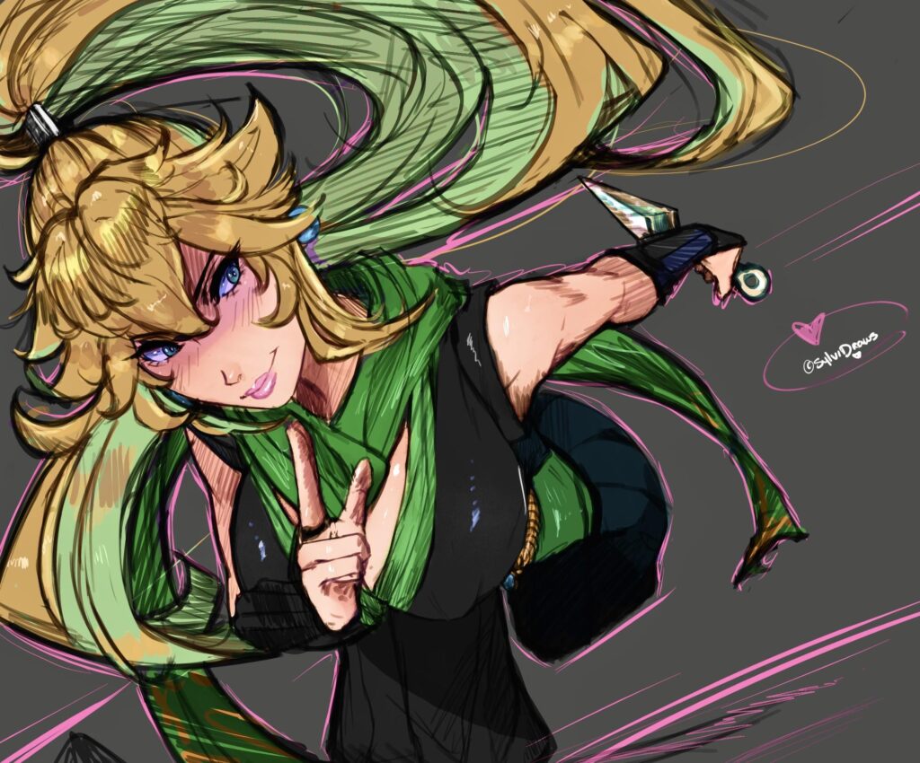 I drew Ninja peach from the upcoming game Princess Peach Showtime!