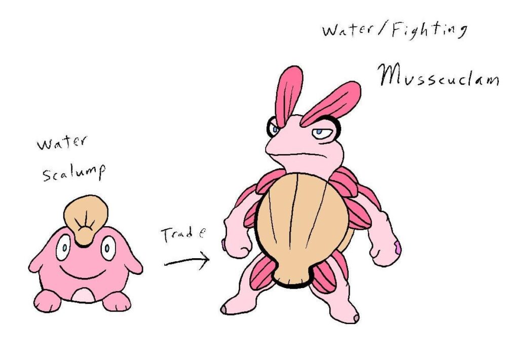Fakemon based on bivalves