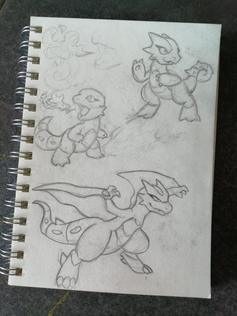 Part 2 of my redesigns. Charmander evolution line.