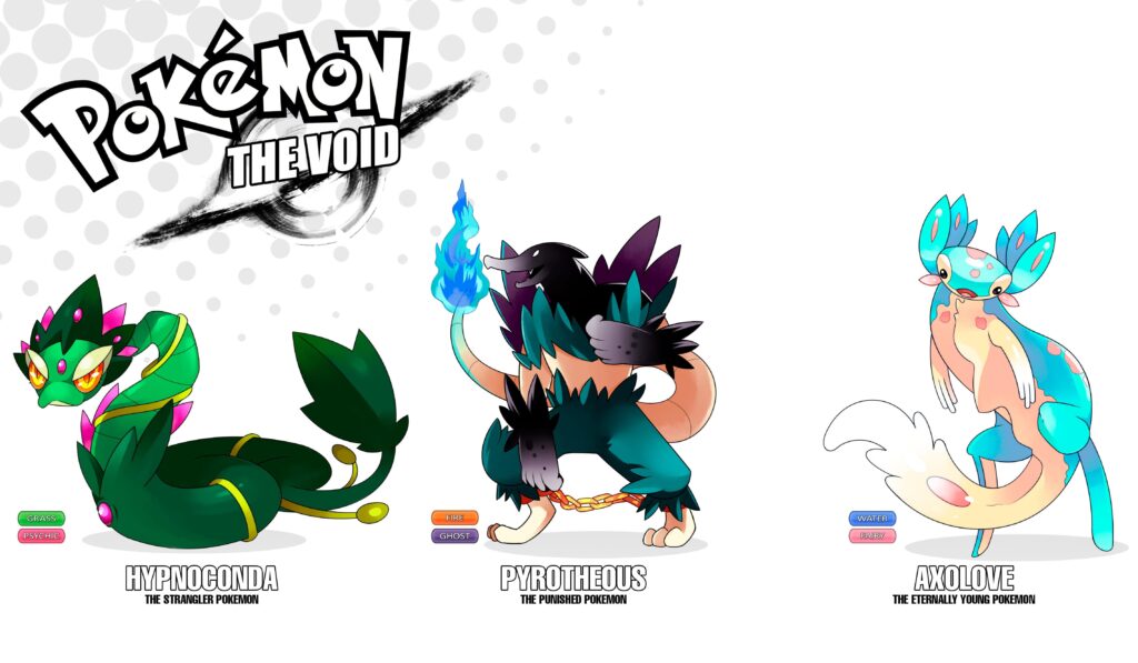 My starters final evolutions(i did some little changes on their original designs and add their names)