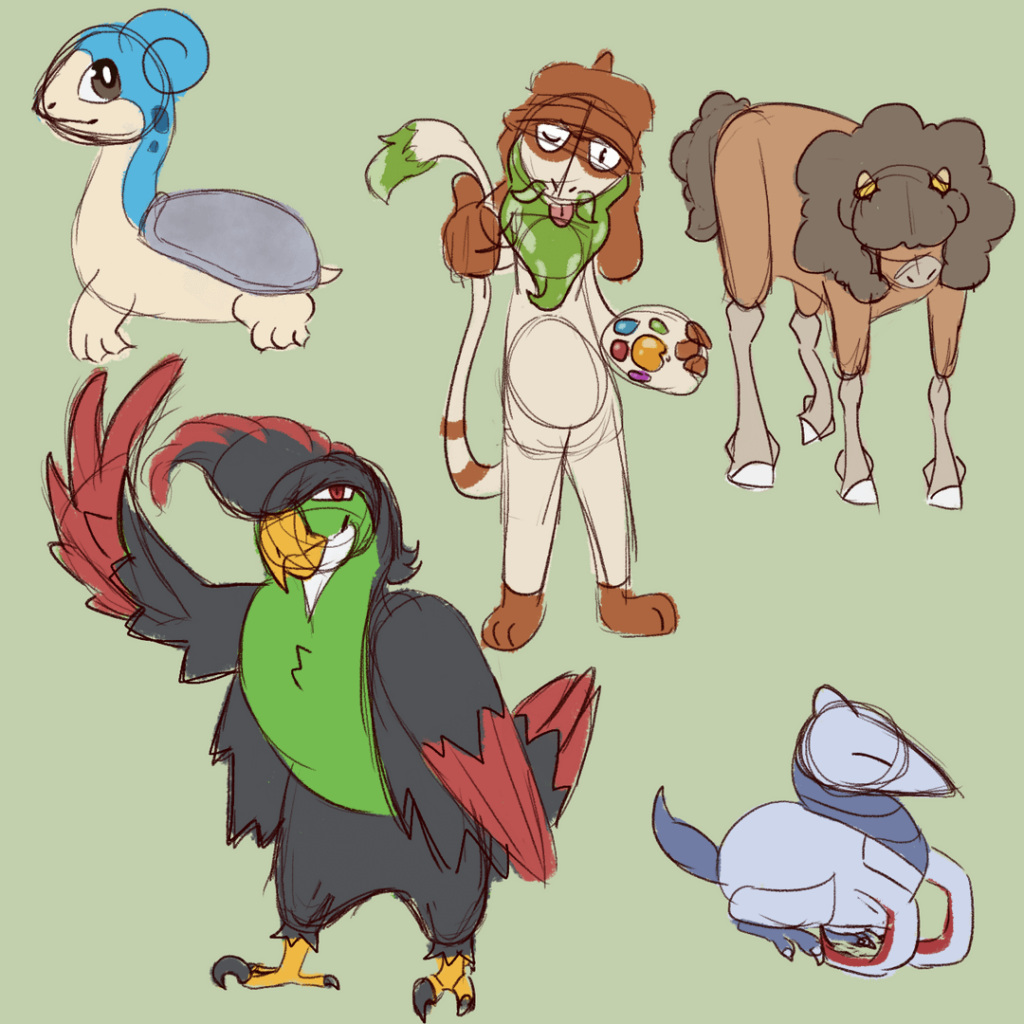 Some fake pokemon evos i made mid last year (more info in comments)