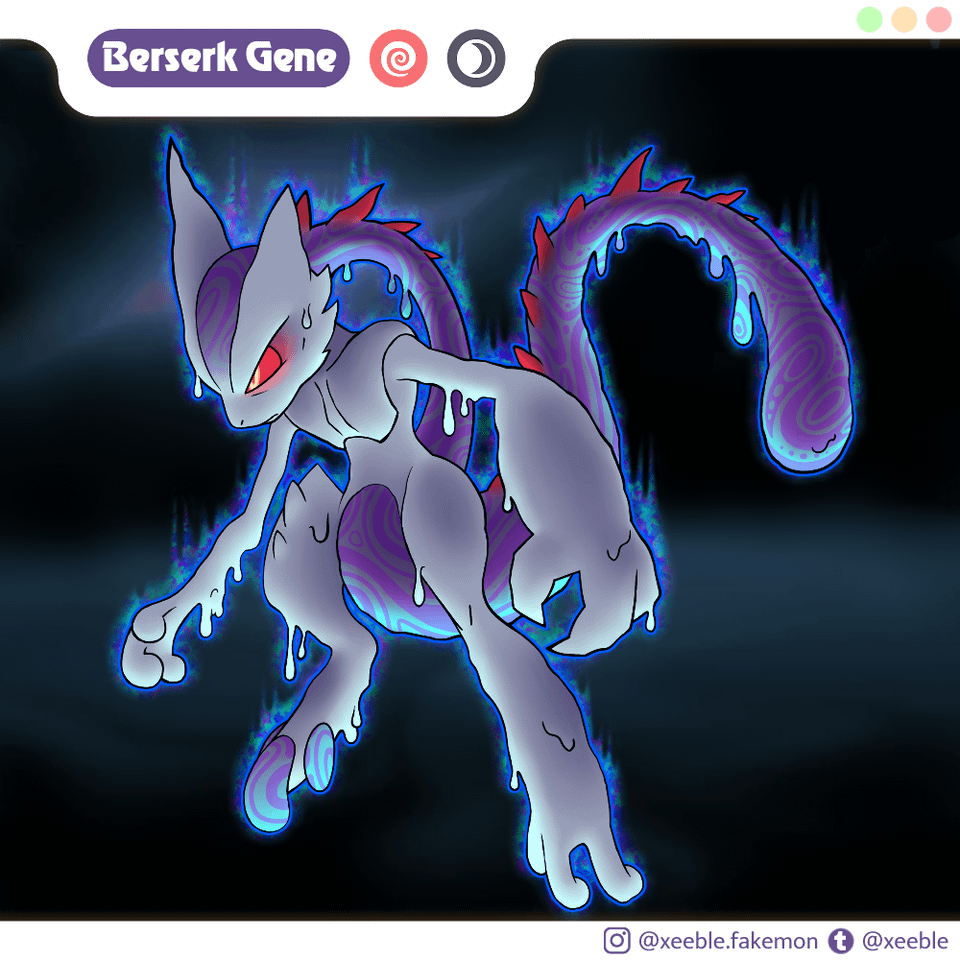 This is Berserk Gene, a Psychic Type for the Fakemon Type Challenge!