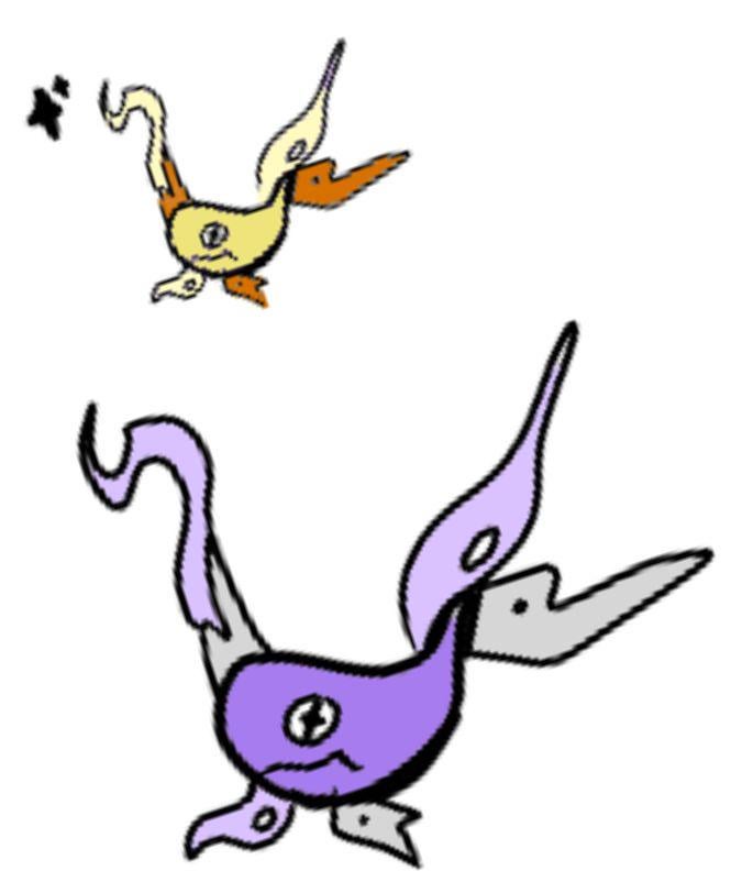This is my narwhale Pokémon I made it's a ghost/steel type but I haven't thought of a name yet any suggestions
