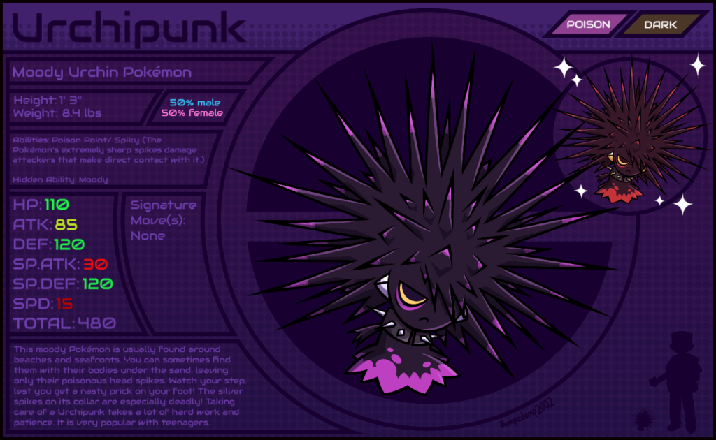 Meet Urchipunk, The Moody Urchin Pokémon!