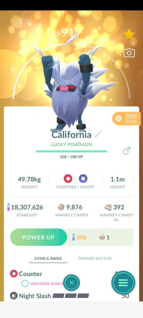 Shiny & lucky pokédex entry 🌟