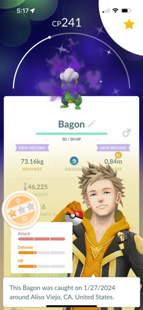 Finally a shadow shiny, and in the day of my first nephews birth!
