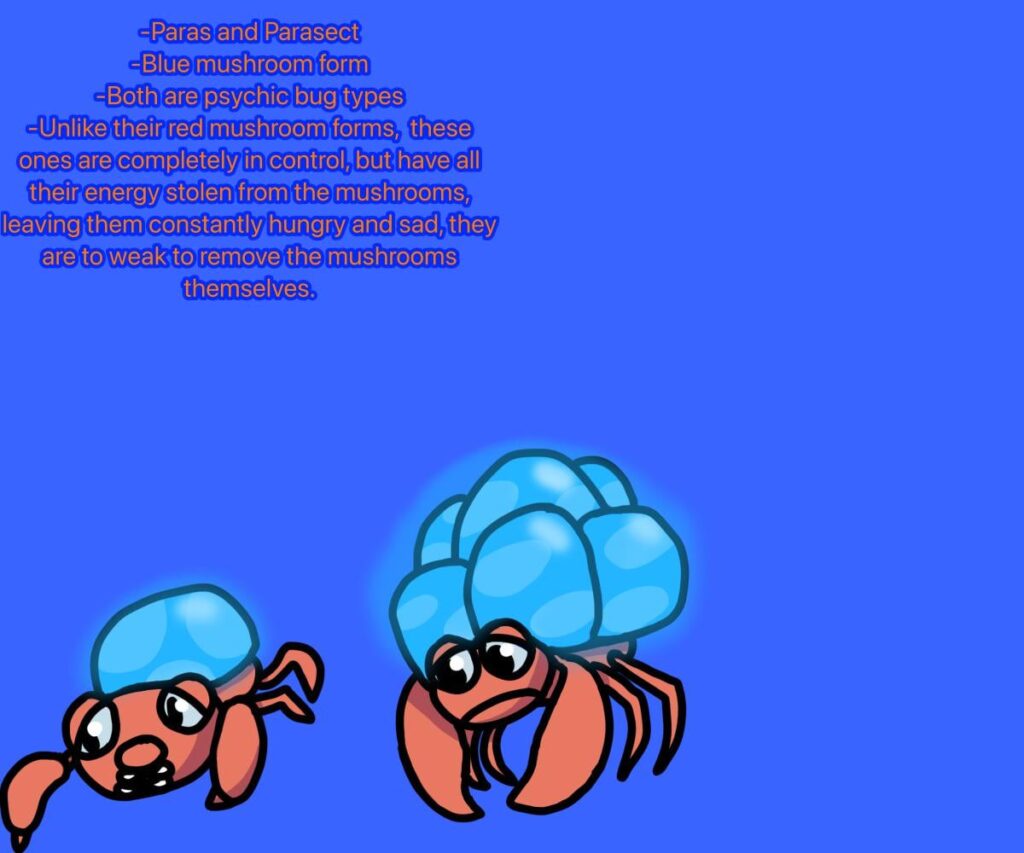 A paras and parasect form I made (NOT REGIONAL VARIANTS, THEY ARE ALTERNATE FORMS)