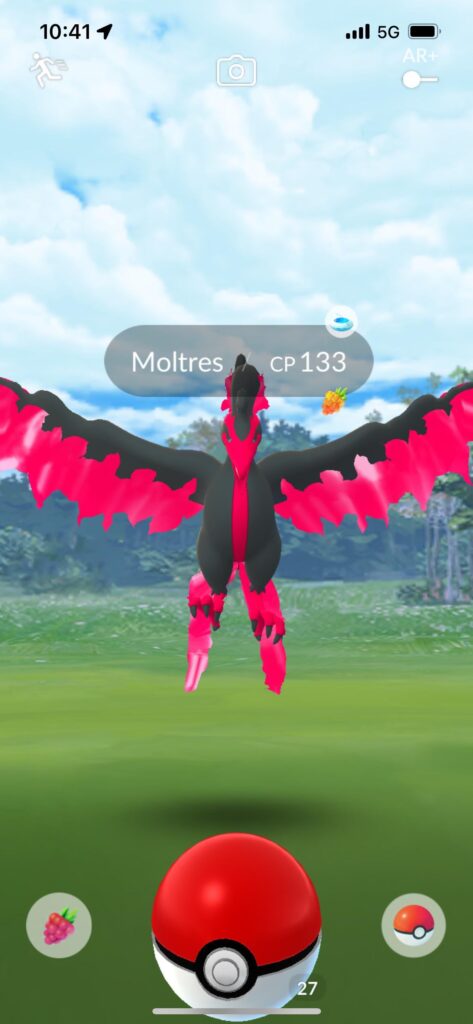 Finally got a Moltres encounter and was ready to use my master ball… not a 133 cp one…