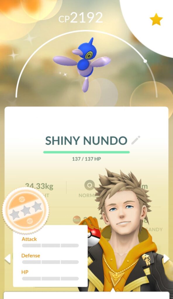 Got a first shiny nundo today! He's perfect