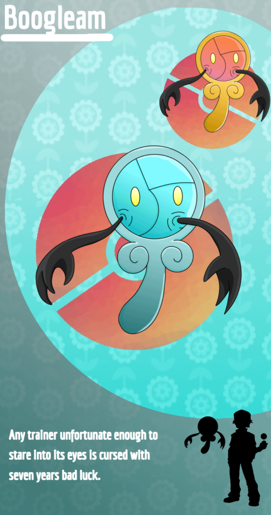 So I finally got an art tablet and here is my first fakemon I made with it! It's ghost steel type!