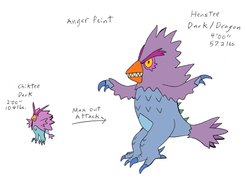 Fakemon based on the saying "as rare as hen's teeth"