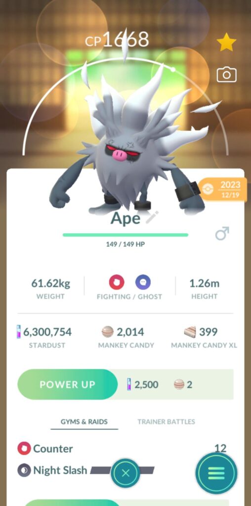 1100 CP Primape turns into 1600 CP Annihilape, well that's annoying