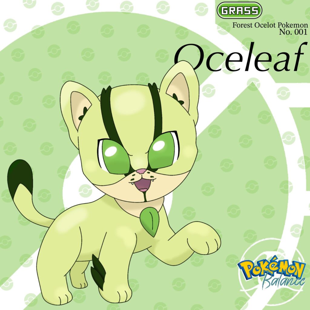 Oceleaf, the forest ocelot pokemon