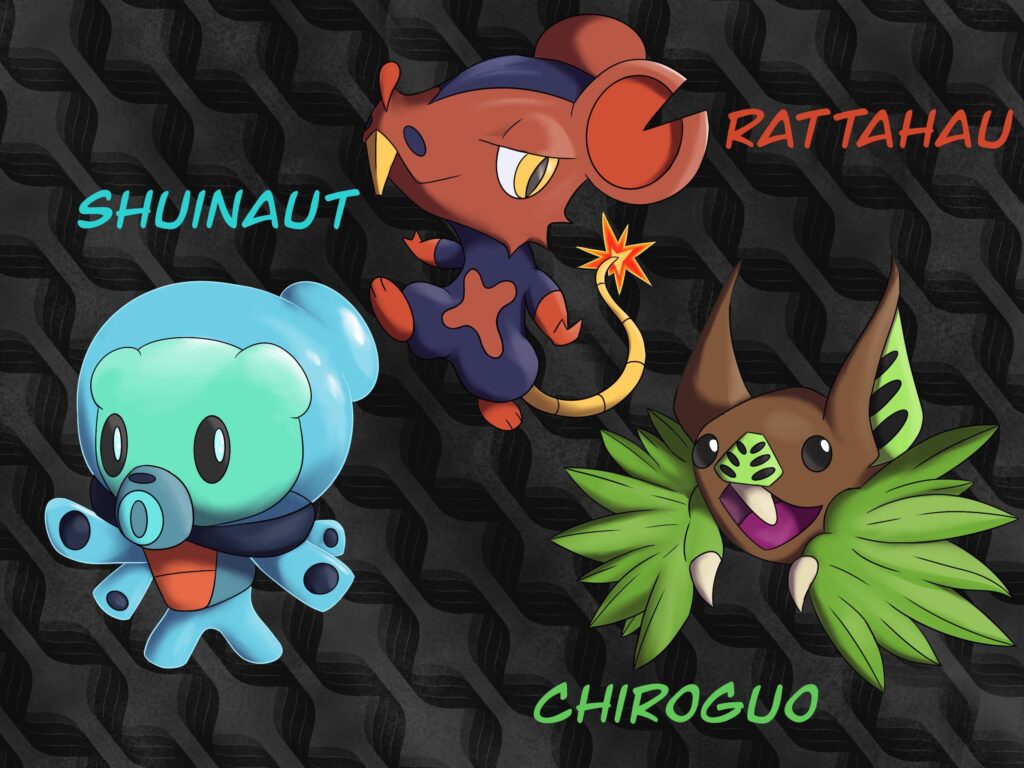 My starter Pokemon for my china inspired Pokémon region!