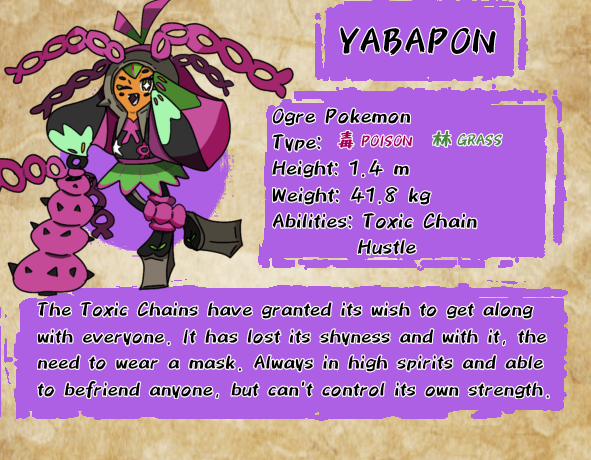 What if Ogerpon was influenced by the Toxic Chain? Meet Yabapon