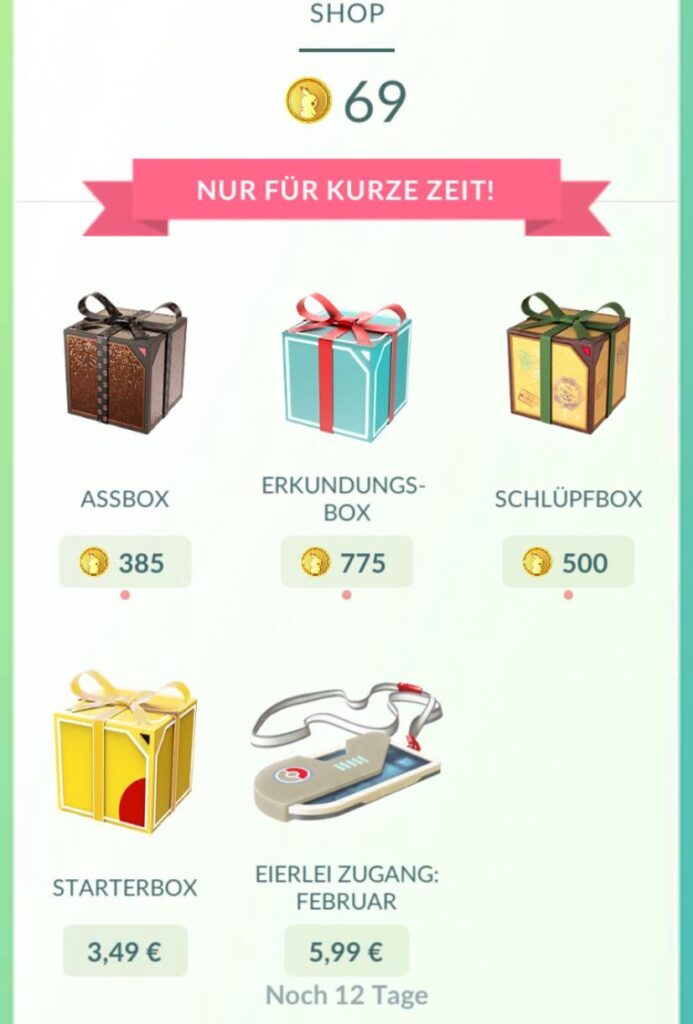 Little Funfact: What i assume means „Acebox“ in english is translated into „Assbox“ in german. Look at that beautiful color 💩