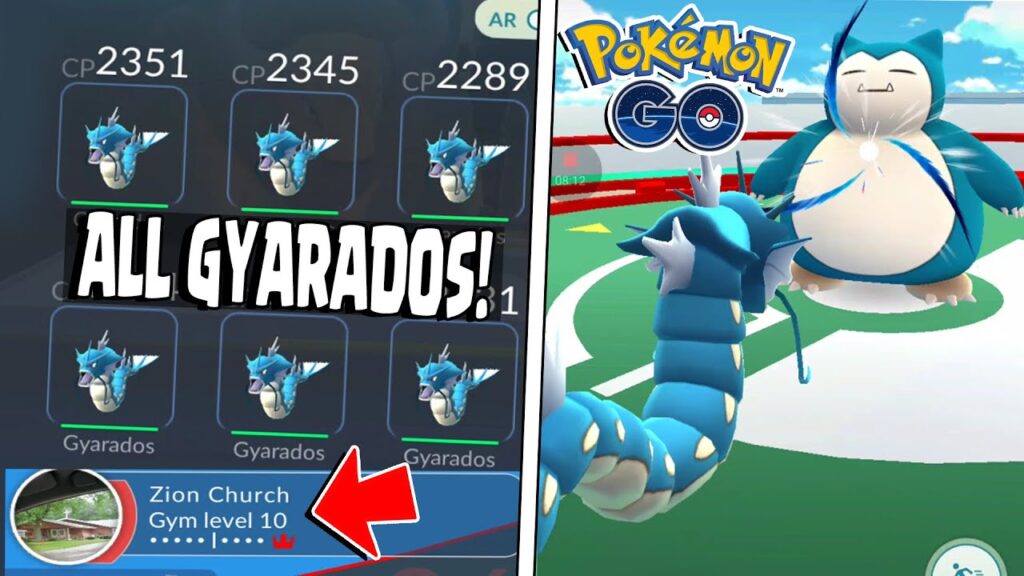 Pokemon GO | 6 GYARADOS CRAZY GYM BATTLES! Max Level 10 Gym Takedown & My Best Gyarados!