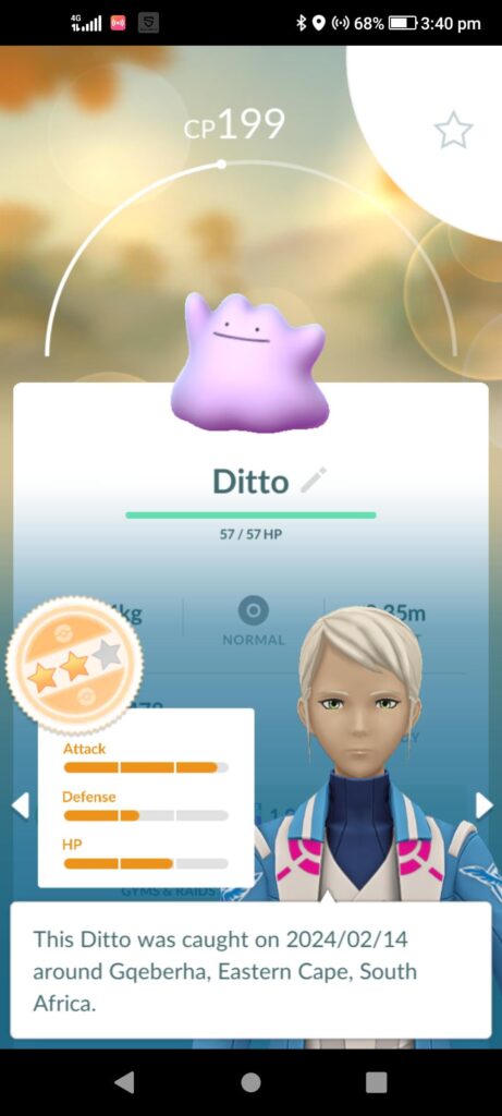 I finally caught one! He was masquerading as a Stufful