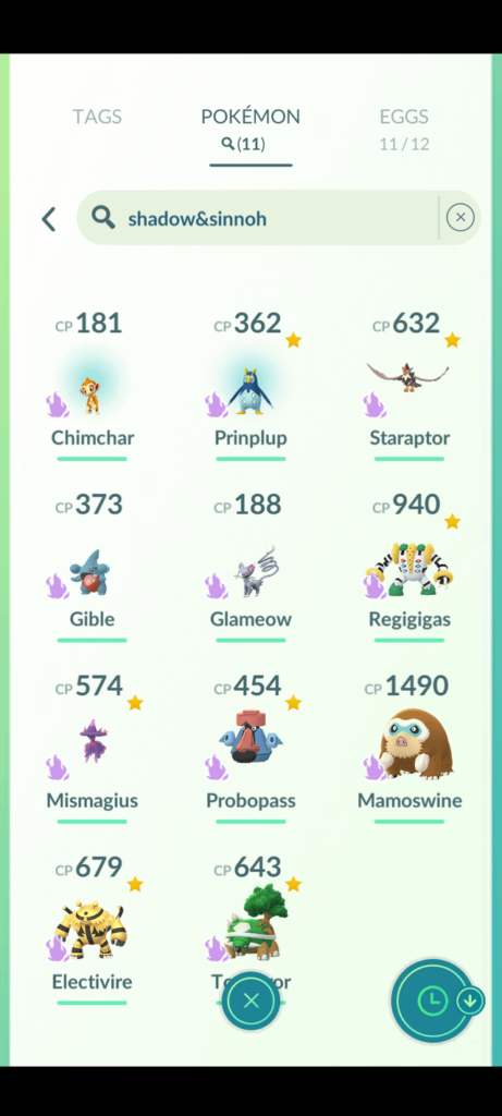 Are shadow Sinnoh starters supposed to be a newly added thing?