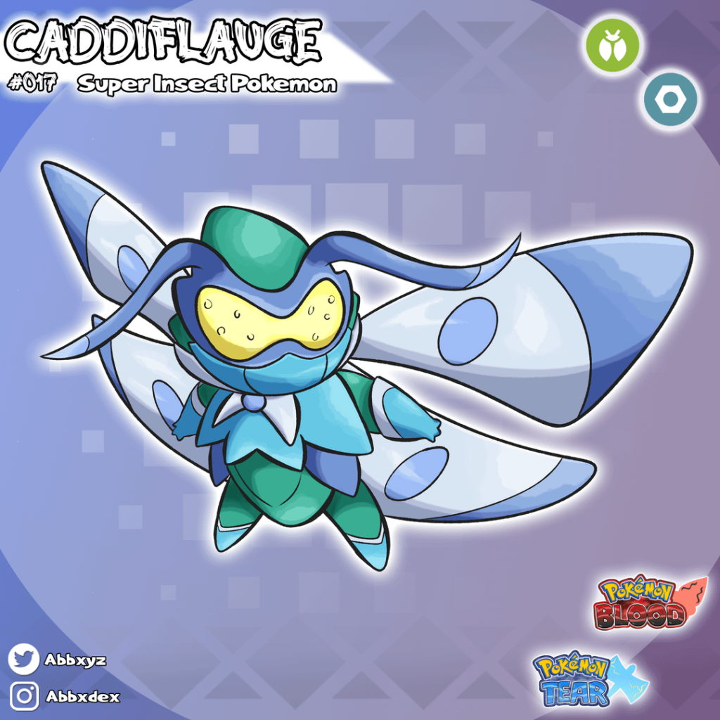 My regional bug line is complete! Meet Caddiflauge, the Super Insect Pokemon!
