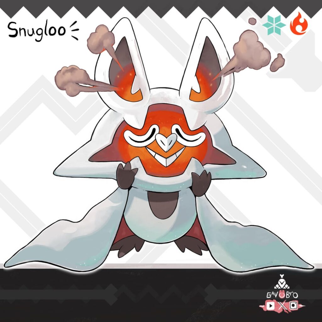 Here’s Snugloo, the Ice/Fire type Cozy Pokémon!