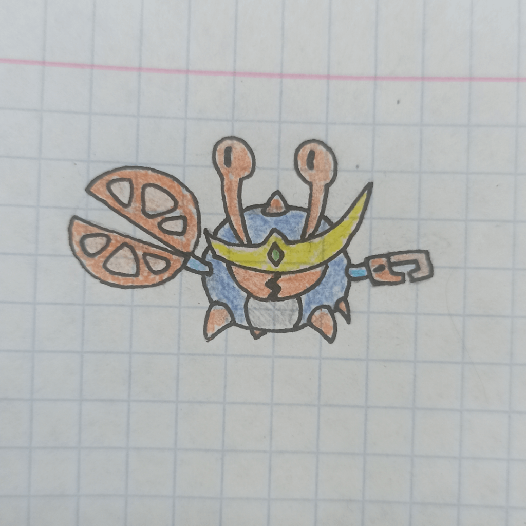 Meet Bigaim a grass/fighting orange pokemon