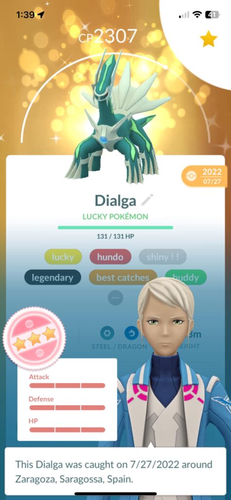 Just swapped shiny Dialgas with a friend, I could cry right now 😭😭