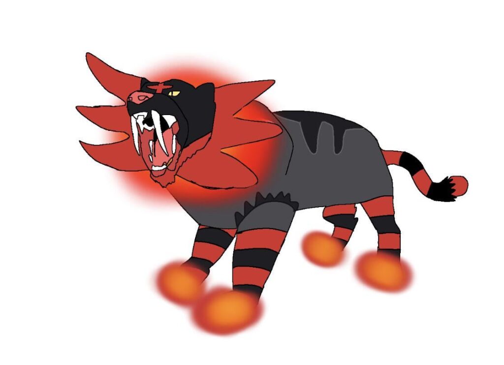 My attempt at past form Incineroar any names? Ik it’s bad