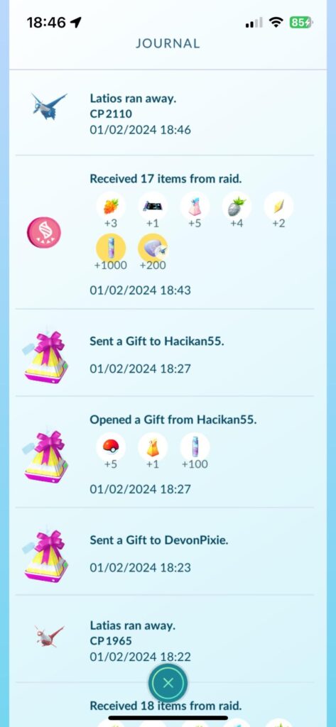 That's enough tonight niantic..