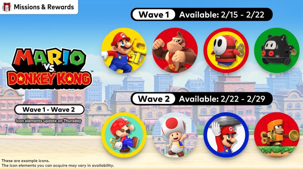 Mario vs Donkey Kong New Icon Set coming to NSO