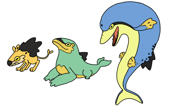 Whale evolution fakemon