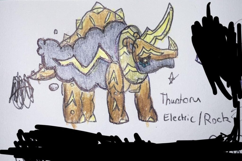 Meet Thuntoru, the Thunder Spirit (Electric/Rock), and a mid-game bug, Citrick (Grass/Bug)!