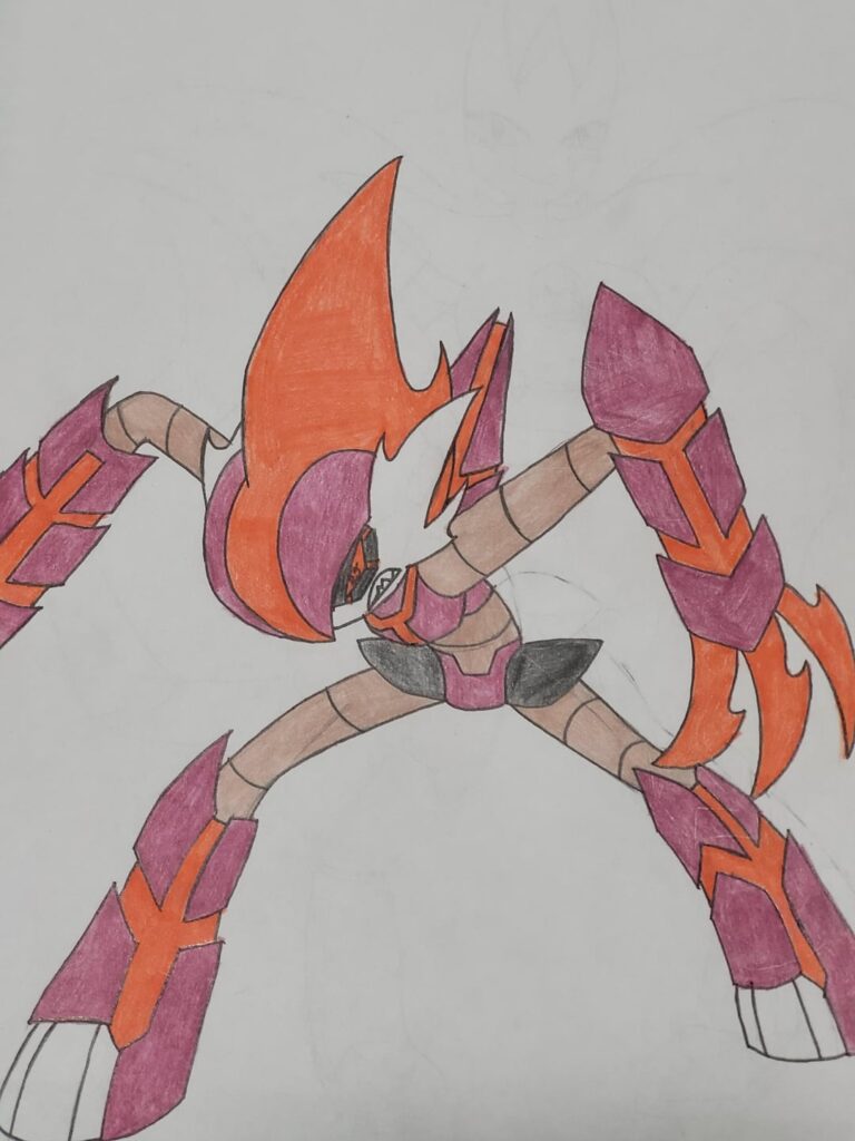 Fire type gyroblast and grifist. Fire gyroblast have cannons on their backs that fire heat seeking lava. Fire grifist's flaming hands can take one different shapes