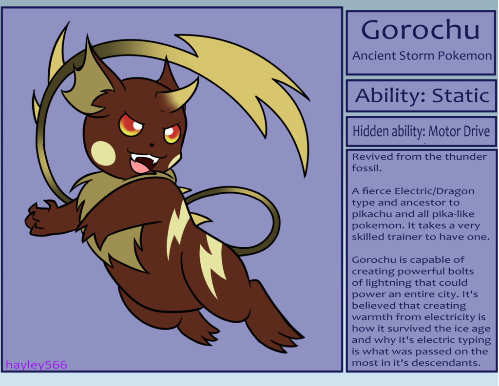 My design and idea for a Gorochu Fossil Pokemon