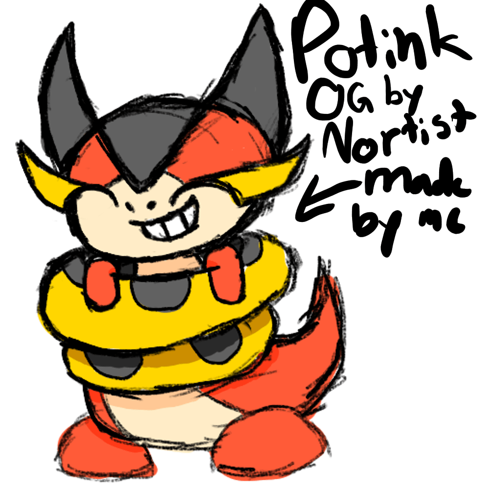 Drawing of a Fakemon originally made by n0rtist