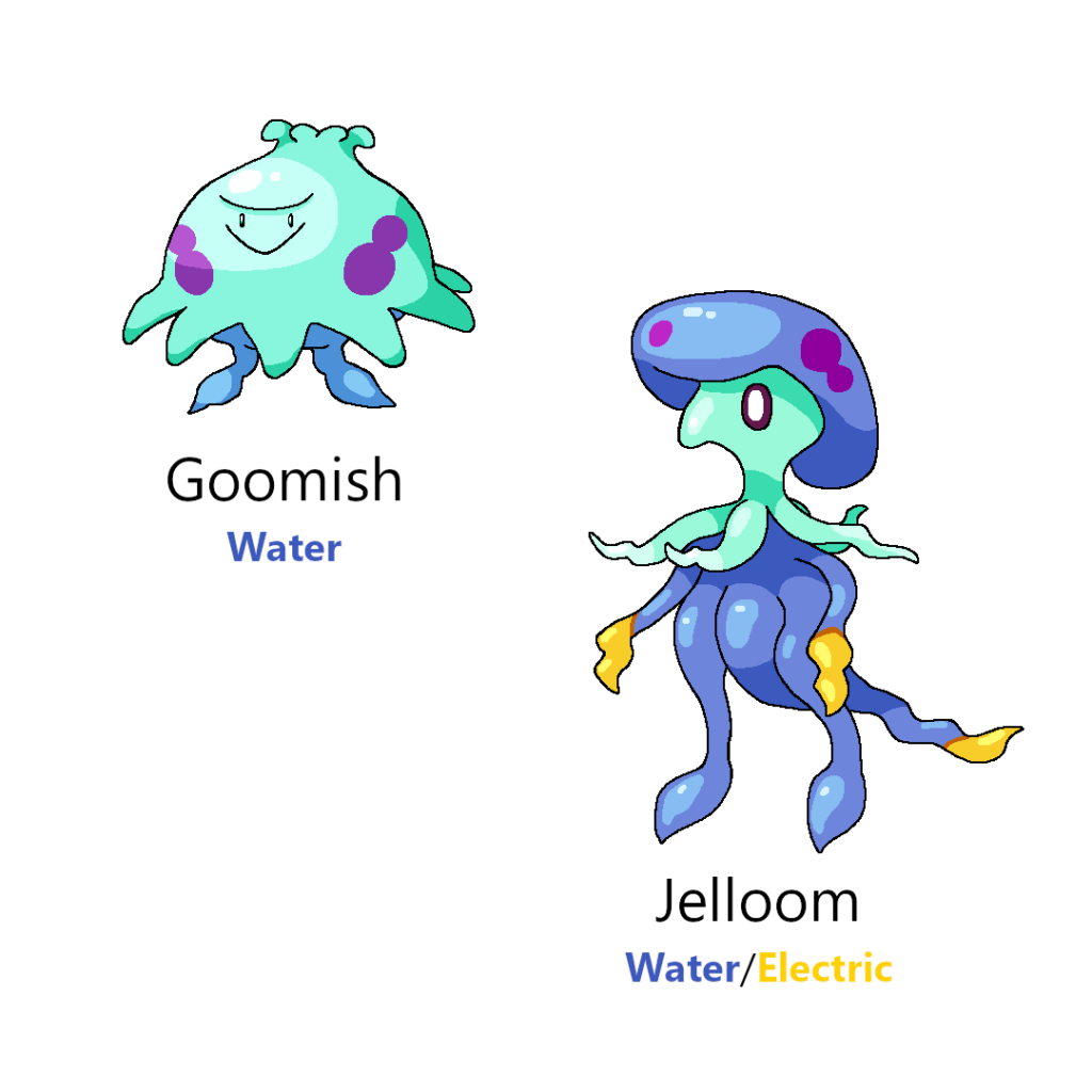 Convergent Shroomish and Breloom based on jellyfish!
