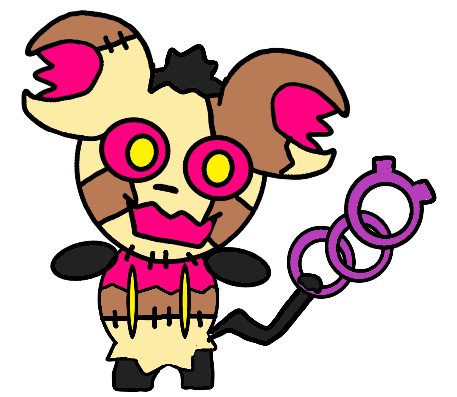 Heres Raikyu, a Mimikyu who wished to become one with his Costume. (electric poison type)